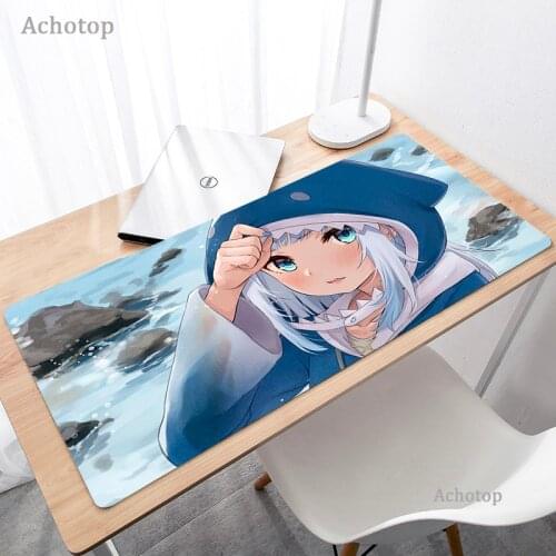 Gawr Gura Hololive Anime Gaming Mouse Pad PC Gamer Mousepad Game 80X30 Mouse Pad Cartoon Mouse Pad Office Keyboard Desk Mat Pad