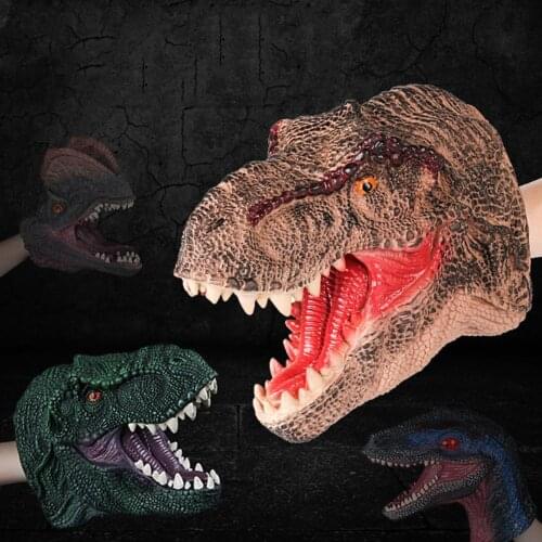 Simulation Dinosaur PVC Hand Puppet Doll Intelligent Role Play Toy Kids Gift