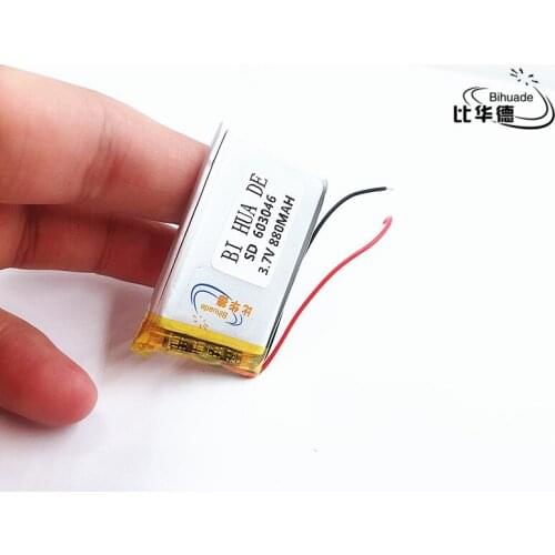 Li-po 3.7V 880mAh 603046 Lithium Polymer Li-Po li ion Rechargeable Battery cells For Mp3 MP4 MP5 GPS