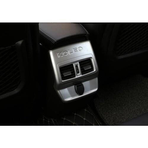 Foal Burning Car Chrome Rear Air Vent Outlet Protection Trim Armrest Air Vent Sticker for Renault Koleos for Samsung QM6 2016