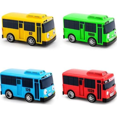 Cartoon Mini TAYO Bus Taxi Back Car Model Toys For Children Garage TAYO Mini bus Model Wholesale Dropshipping