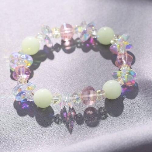 Natural stone luminous stone crystal bracelet lucky stone good luck bracelet niche high-end bracelet