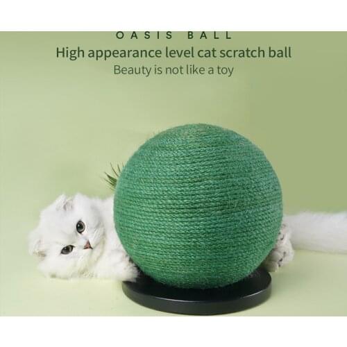Cat New Scratcher Green Cactus Ball Toy Product Scratch Pad Game Pet Decorative Knitting Interesting Household Products Cute