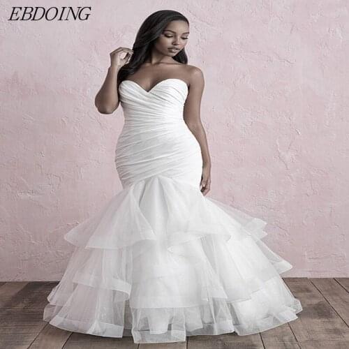 New Arrive Wedding Dress Mermaid For Women Sweetheart Neckline Vestidos De Novia Bride Dress Strapless Plus Size Wedding Gown