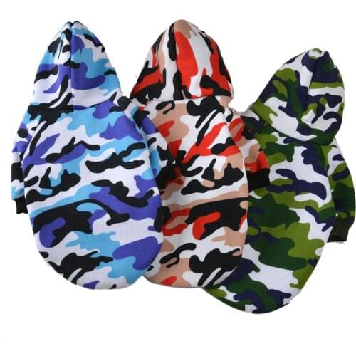Clothes For Small Dogs Cats Autumn Winter Warm Puppy Pet Coat Jacket Camouflage Hooded Chihuahua French Bulldog Clothing Outfits
