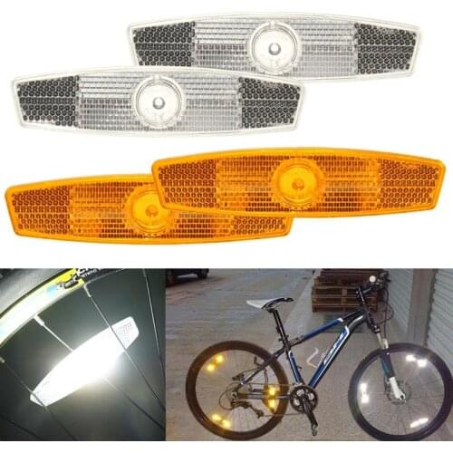 1/2Pcs Bike Spoke Reflector Mountain Bike Fish-shaped Steel Rim Spoke Reflectors Bicycle Wheel Rim Reflective Light Cycling Part