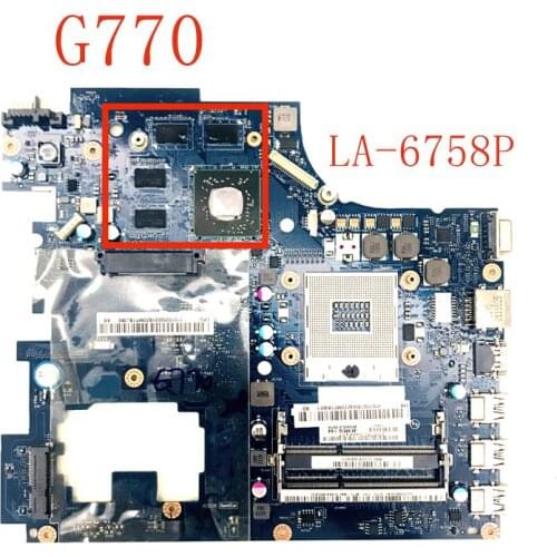 Suitable for PIWG4 LA-6758P Lenovo G770 laptop HM65 HD6650 motherboard 100% test delivery