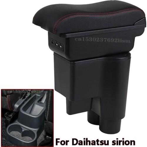 For Daihatsu sirion armrest box heighten Double layer central Store content cup holder accessories USB Charging