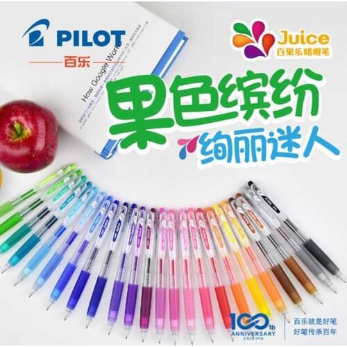 Pilot Juice Gel Pen 0.38/0.5mm Metallic/Pastel/Basic Color Cute Ballpoint Replaceable Refill Retractable Rollerball Writ Supply