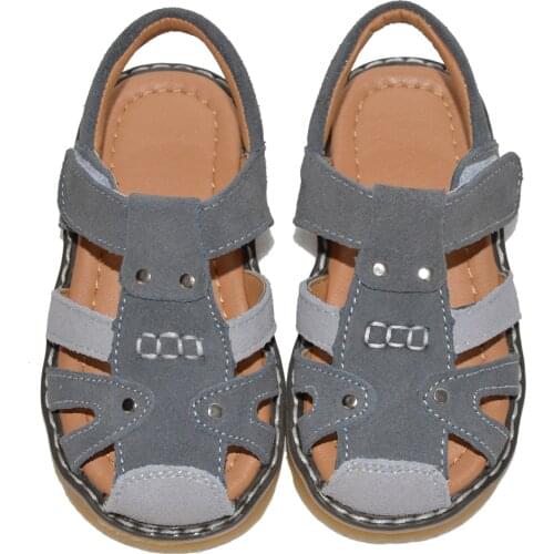 Boys sandals suede 2019 summer grey boy footwear chaussure zapato menino 2-5 years PU lining for Muslims soft baby boy shoes