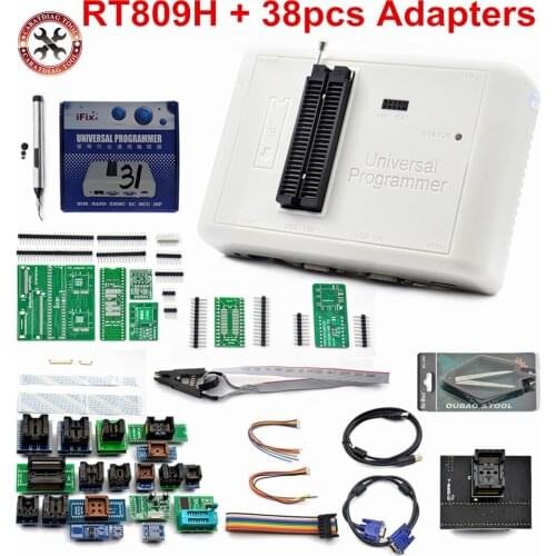 Original RT809H EMMC-Nand FLASH Extremely fast Universal Programmer Edid Cable WITH CABELS +BGA48 Adapters Full 38 Adapters
