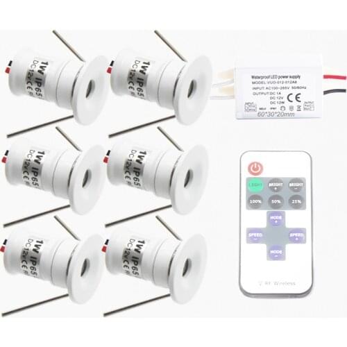 1W IP65 15mm 12V Mini LED Cabinet Lights Dimmable Kitchen Dining Furniture