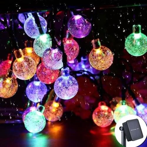 30 LED Solar String Light Christmas Tree Festoon Bulb Fairy String Light outdoor party Garden Garland Wedding Decorative