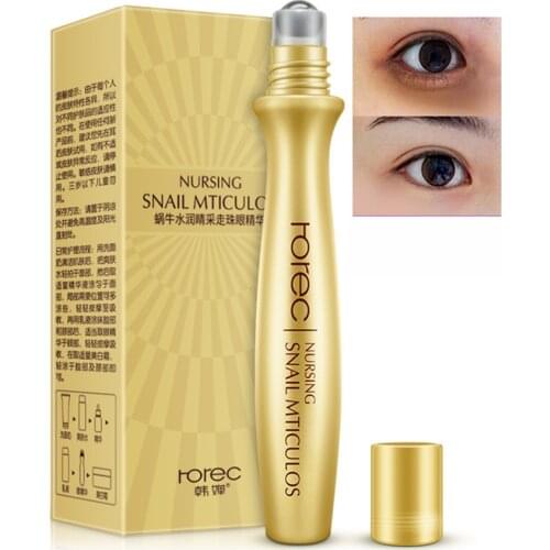 ROREC Eye Serum Anti-Wrinkle Snail Essence for Eyes Cream Dark Circle Cream Snail Hyaluronic Acid Korean Cosmetics Skin Care