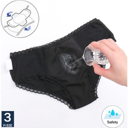 Leakproof Menstrual Panties Plus Size Women Underwear Women Physiological Period Pants Briefs Sexy Lace Panties Bragas Mujer 3XL