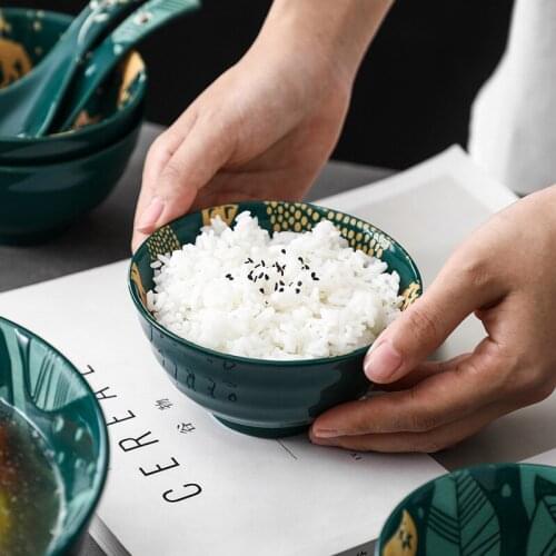Creative thread 4.5 inch rice bowl hand-painted embossed color glaze ceramic bowl home small soup bowl dessert bowl