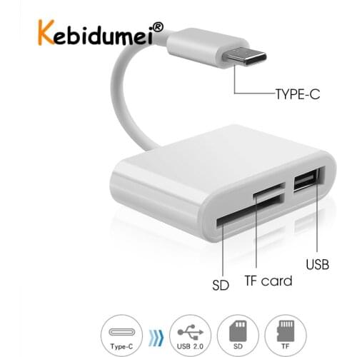 SD Card Reader OTG Type C To USB Cable Micro SD/TF Card Reader Adapter Data Transfer for Macbook Cell Phone Samsung Huawei