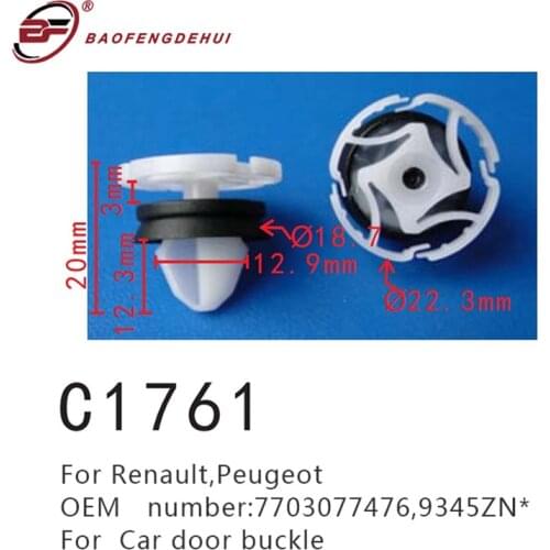 Automotive Positioning Screws For Renault,Peugeot 7703077476,9345ZN* Car Door Buckle Clips
