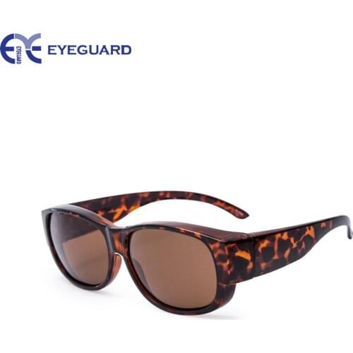EYEGUARD Lady Fashion Fit Over Sunglasses Oval Rectangular Polarized Glasses Women