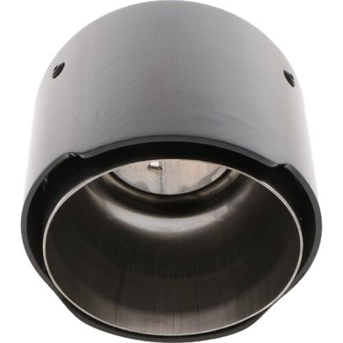 1PC 63mm-114mm Carbon Fiber Exhaust Pipe Trim Car Tip Tail Muffler Tail Throat Black For Universal Auto Styling