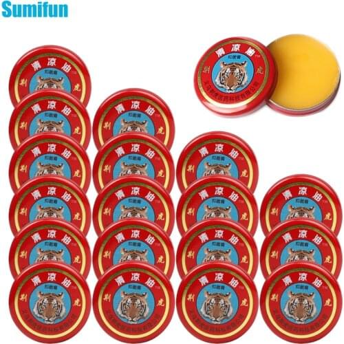 10Pcs Hot Red Tiger Balm Mint Cooling Oil Muscle Rub Aches Cream Anti-Itching Headache Red Tiger Pain Relief Ointment