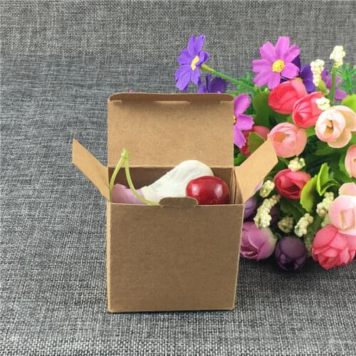 100Pcs/Lot Handmade DIY Kraft Paperboard Boxes For Lovely Doll Toys Soap Products Packaging Supply Gifts Storage Container Boxes