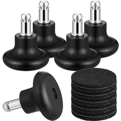 5 Pack Bell Glides for Office Chair Without Wheels, Replacement Rolling Chair Swivel Wheels Fixed Stationary Castors
