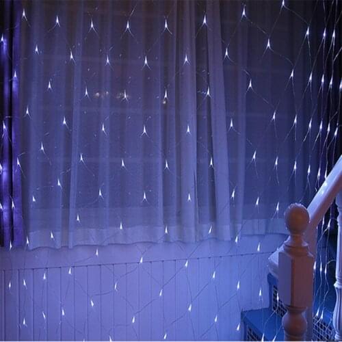6Mx4M 3Mx2M Blue/Warm White String Light LED Fishing Net Mesh Fairy String Lights Ceiling Party Wedding Outdoor Decoration lamps