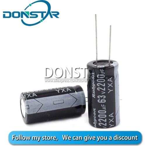 5PCS 2200UF 63V Electrolytic Capacitor 63V 2200UF 18*35MM Aluminium Electrolytic Capacitor