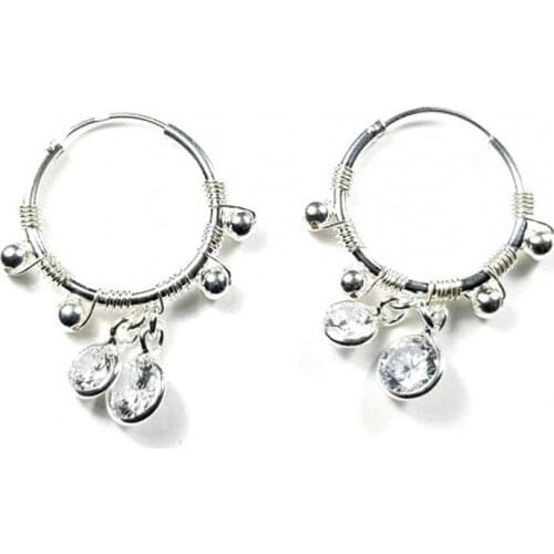DARK DIAMOND Silver Earrings