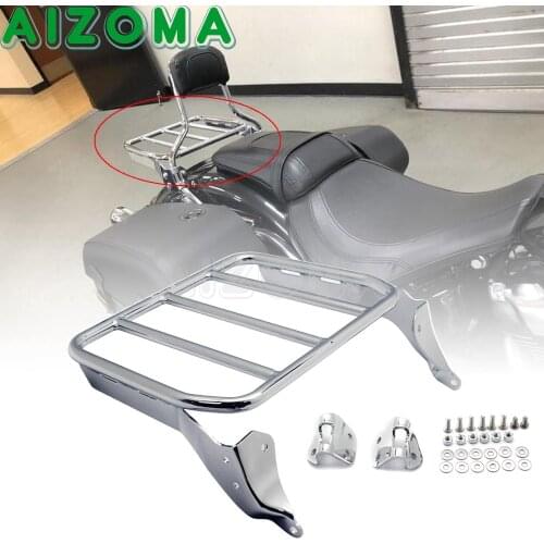 For Harley Fat Boy FLFB FLFBS Breakout 114 FXBR FXBRS HoldFast Sissy Bar Motorcycle Chrome Rear Luggage Rack Support Bracket