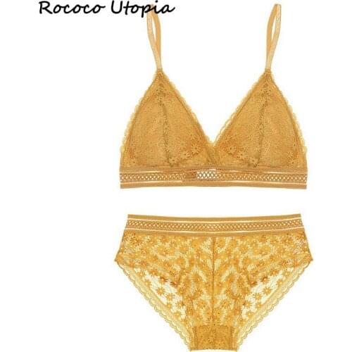 Women’s Lace Bra Sets Seamless Underwear Backless Vest Sexy Padded Bralette Lingerie Ultrathin Bra & Brief Sets Female Intimates