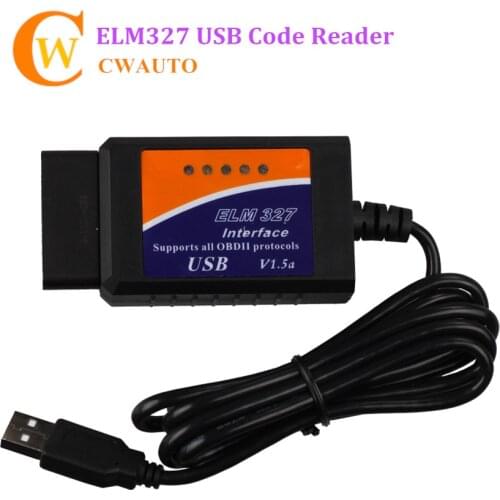 ELM327 V1.5 USB Cable OBDII EOBD OBD ELM327 USB v1.5 Code Reader ELM327 V2.1 USB CANBUS Scan Tool