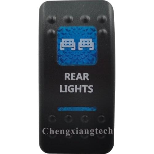 Printed Blue Rocker Switch Cap Rear Lights for Carling Arb Car Boat Rocker Switch 12v 24v, Cover Only !!! No Switch Base