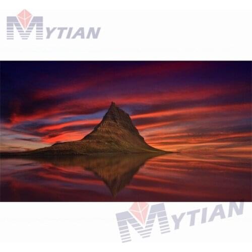 Kirkjufell Iceland Sunset 5D DIY Full Drill Square & Round Diamond Painting Cross Stitch Diamond Embroidery Mosaic Needlework