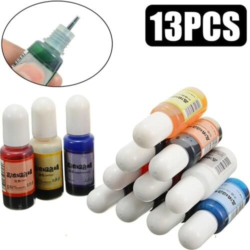 13 Colors Resin Pigment Liquid Resin Colorant Dye Ink Diffusion UV Epoxy Resin Colorant Pigment DIY Dying Soap Jewelry Making