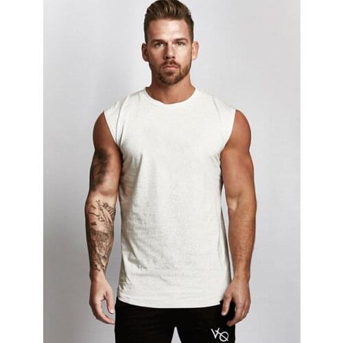 Summer European American Muscle Mens Pure Color Tank Tops Gyms Fitness Running Training Sleeveless O-Neck Vest Slim Sweatshirts