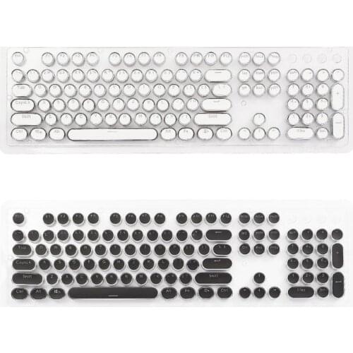 DIY Keycap Retro Steam Punk Typewriter Mechanical Keyboard 104 87 Standard Keys