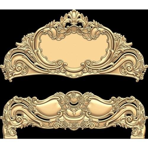 STL Model Bed Wood Furniture 3d Model for CNC Router Engraver Machine Relief Artcam