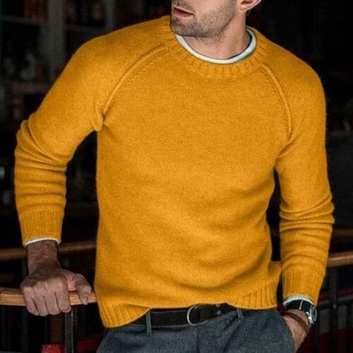 2020 New Fashion Wool Sweater Men Autumn Winter Fashion Knitted Pullover Male Solid Slim Fit Round Neck Sweater Tops