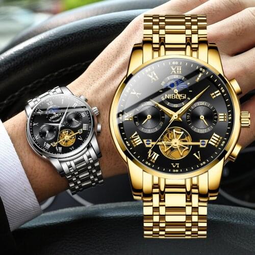 NIBOSI 2021 New Mens Sport Watch Top Luxury Brand Waterproof Luminous Military Wrist Watch Male Clock Relogio Masculino