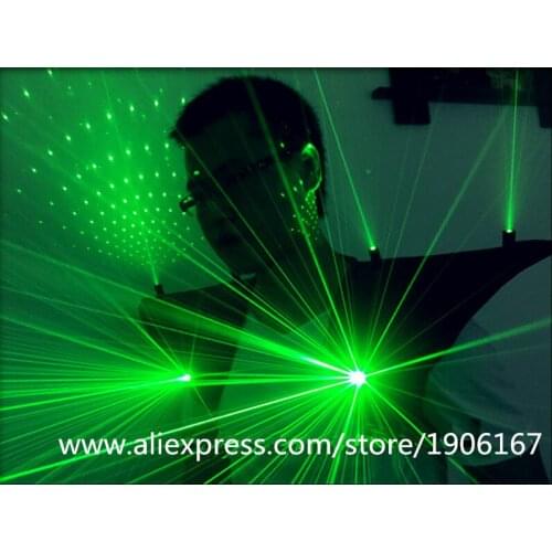 New Arrived Green Laserman Suit LED Vest Luminous Waistcoat 532nm 100mW Green Laser Man Costume Clothes For Laser Show Party