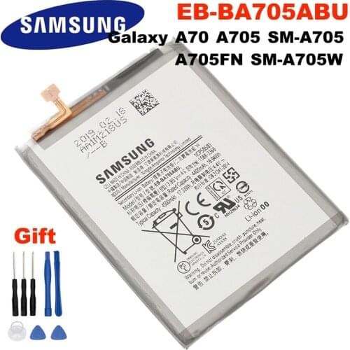 Original Battery EB-BA705ABU For Samsung Galaxy A70 2019 A705 SM-A705 A705FN SM-A705W SM-A705F A705FN DS A705GM DS A7050 A705W