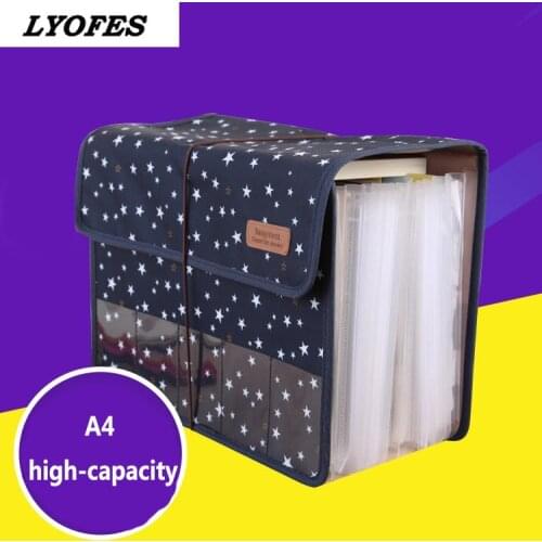 Folders for Documents A4 Large-capacity File Bag 12 Pockets Portable Accordion Filing Cabinet Oxford Expandable Briefcase