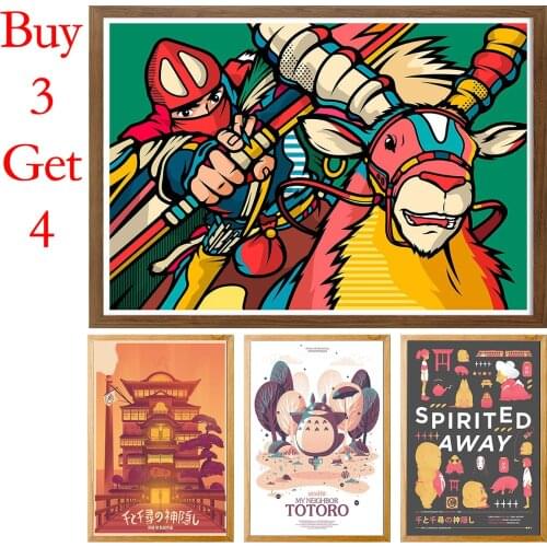 Hayao Miyazaki totoro art cartoon Poster Wall Poster Print Home Decoration Posters & Prints For Kid Decor 42X30cm