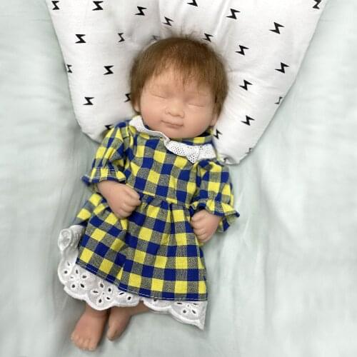 Adolly Reborn Baby Doll Full Body Platinum Silicone 12 Inch Realist Lifelike Newborn Boy Girl Toy Look Real Mini Size 12s004c