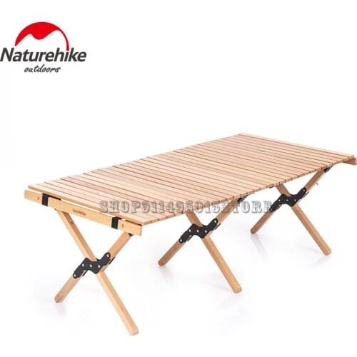 Outdoor Solid Wood Omelet Table Portable Folding Table Outdoor Camping Table