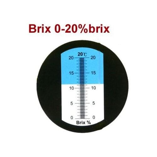 Free shipping Hand held 0-20%Brix cutting liquid refractometer RHB-20ATC