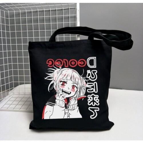 Japanese y2k casual women canvas bag Harajuku shopper bag Ulzzang large capacity ins punk hip-hop anime women shoulder bags