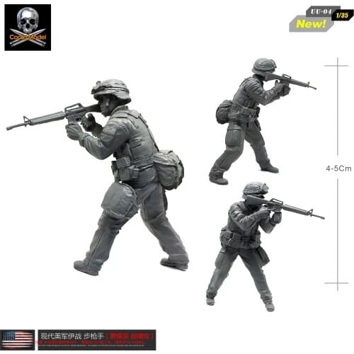 1/35 Resin Figure Kits American Resin Soldier Model Iraqi Rifleman Self-assembled UU-04